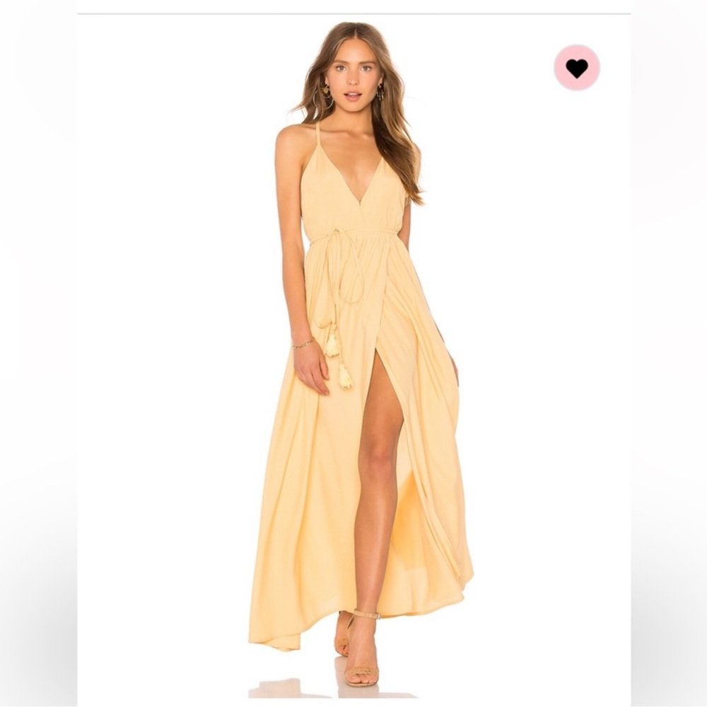 Faithful The Brand Santa Rosa Plain Yellow Sorbet Maxi Dress